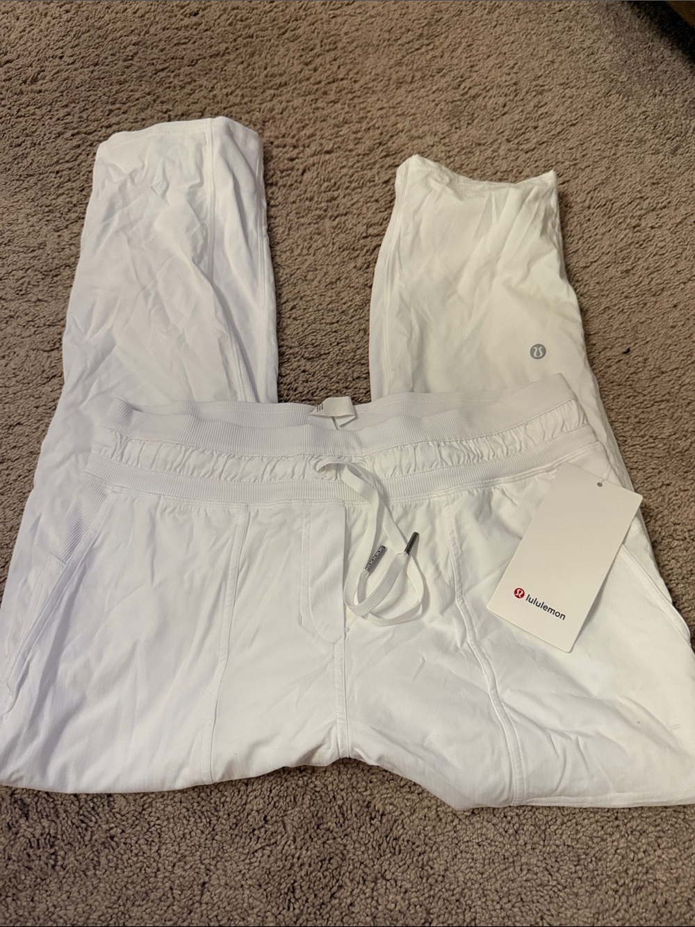 lululemon athletica White Track Pants Joggers